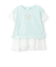 【人気商品再入荷】【直営店で取り扱い無し】アイス刺しゅうレイヤードＴシャツ