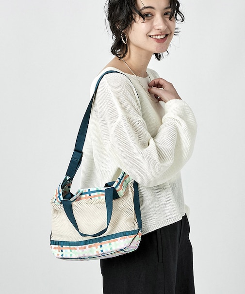 MESH SMALL TOTE -L メイソンマドラスメッシュ