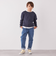 SHIPS any: ランドヘム ワッフル ロングスリーブ Tシャツ<KIDS>